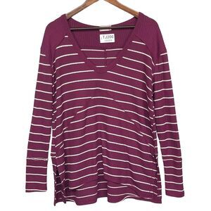 Altar'd State‎ Pullover Sweater Women Size M Purple Stretch V Neck Long Sleeve